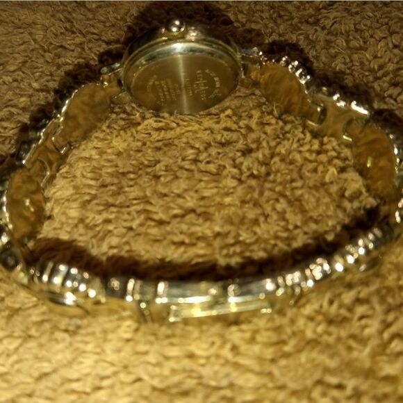 EXPLRAESS silver tone watch with a red and blue st - Picture 5 of 8